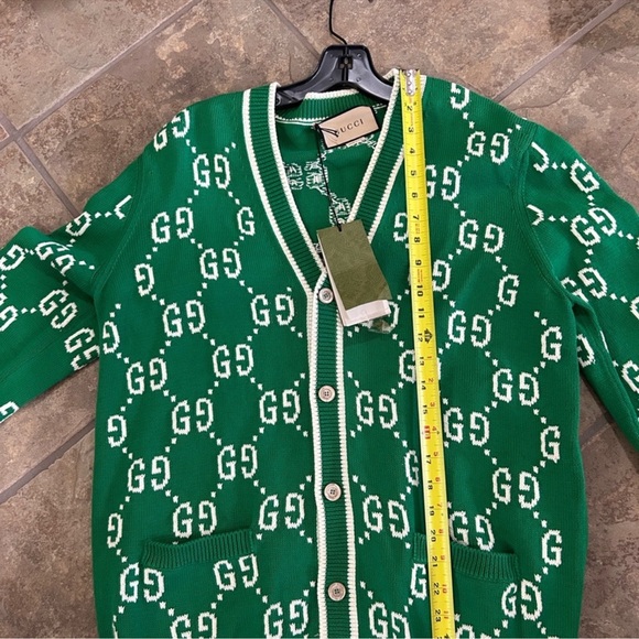Men’s Gucci GG intarsia cotton cardigan sweater size XL made in Italy - Picture 13 of 14